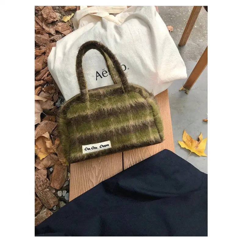 Miyagawa Mini borsa per ragazze 2023 nuova borsa in peluche autunno e inverno borsa a tracolla singola di alta qualità borsa a tracolla portatile