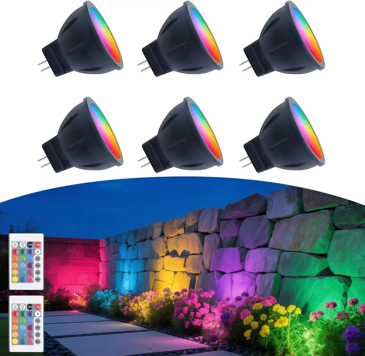 

Светодиодные лампы RGB MR11, меняющие цвет с пультом ДУ, цоколь GU4, теплый белый свет и 15 цветов, замена галогенных ламп 12В