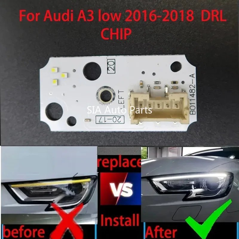 

For Audi A3 S3 2016-2019 Car Ballast Chip Circuit Board Light Source Board White Light Microchip Hernia LOW Headlight DRL Chip