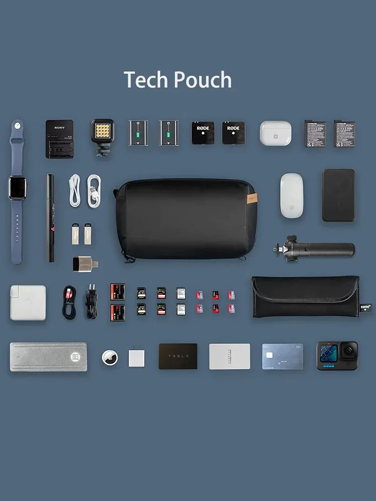 PGYTECH Tech Accessories Pouch Waterproof Small Electronics Organizer Bag Tech Organizer Pouch For Cables, Phone Batteries