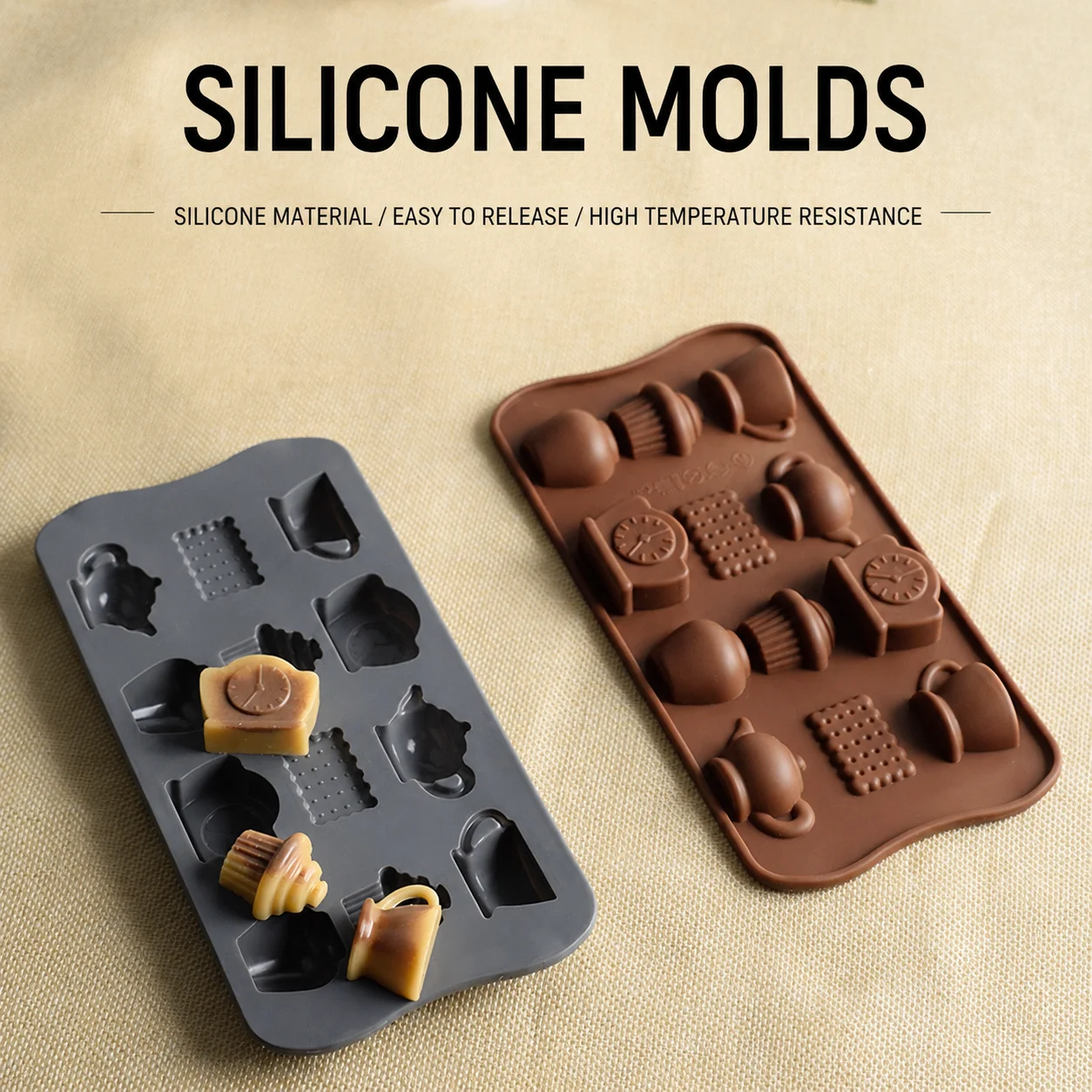Small Teapot Shaped Chocolate Candy Baking Mold Handmade Cartoon DIY Crystal Ice Cube Epoxy Silicone Mold