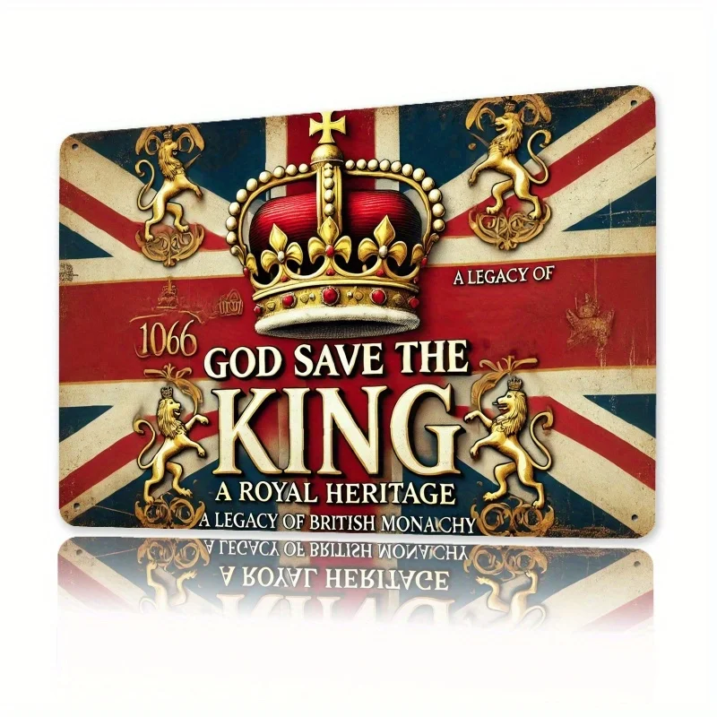 Peinture sur fer [Royal Iron Painting] : Peinture « Héritage Royal Britannique » |   Décoration de bureau, idéale pour les amateurs d'histoire, les passionnés de culture britannique