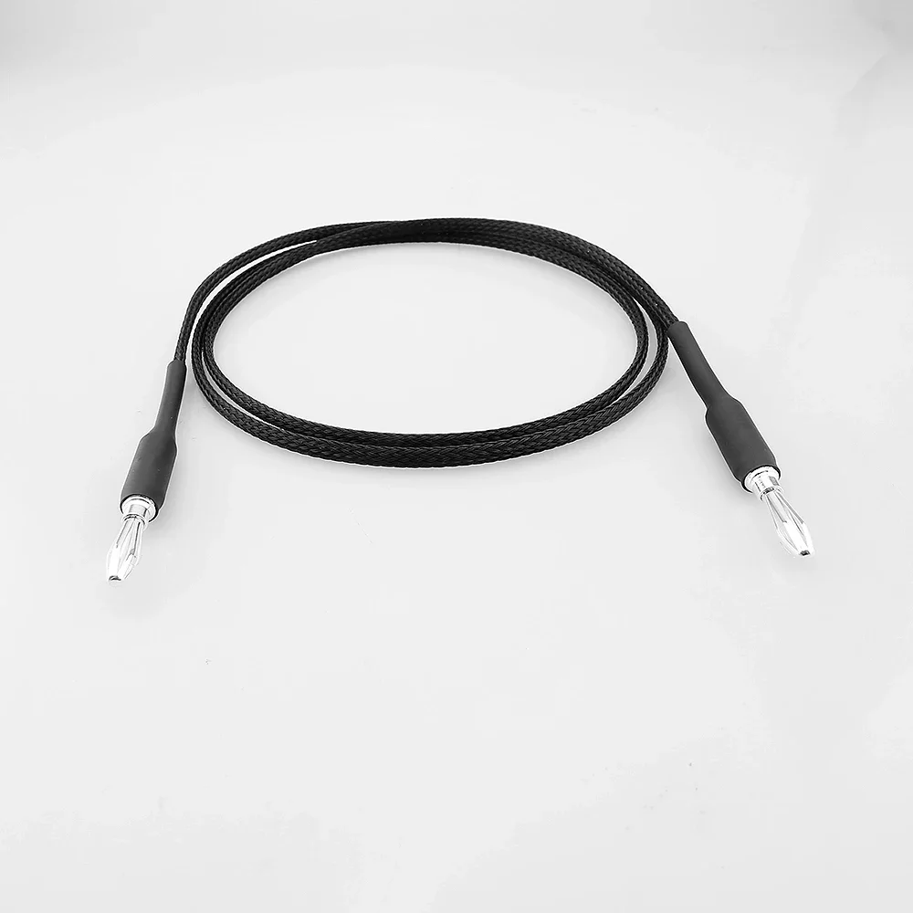 

HIFI Silver Plated Audio Cable banana to banana/spade Turntable Ground Wire For Realistic MCS Phono Vinyl CD Speaker Amplifier