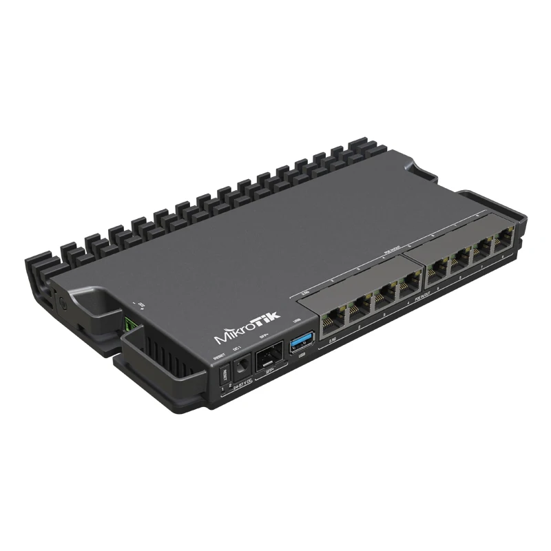 Mikrotik-RB5009UPr + S + IN Router com PoE-In, PoE-Out em todas as portas, pequenos e médios ISPs Gigabit ethernet, 2.5/10/10, sfp +