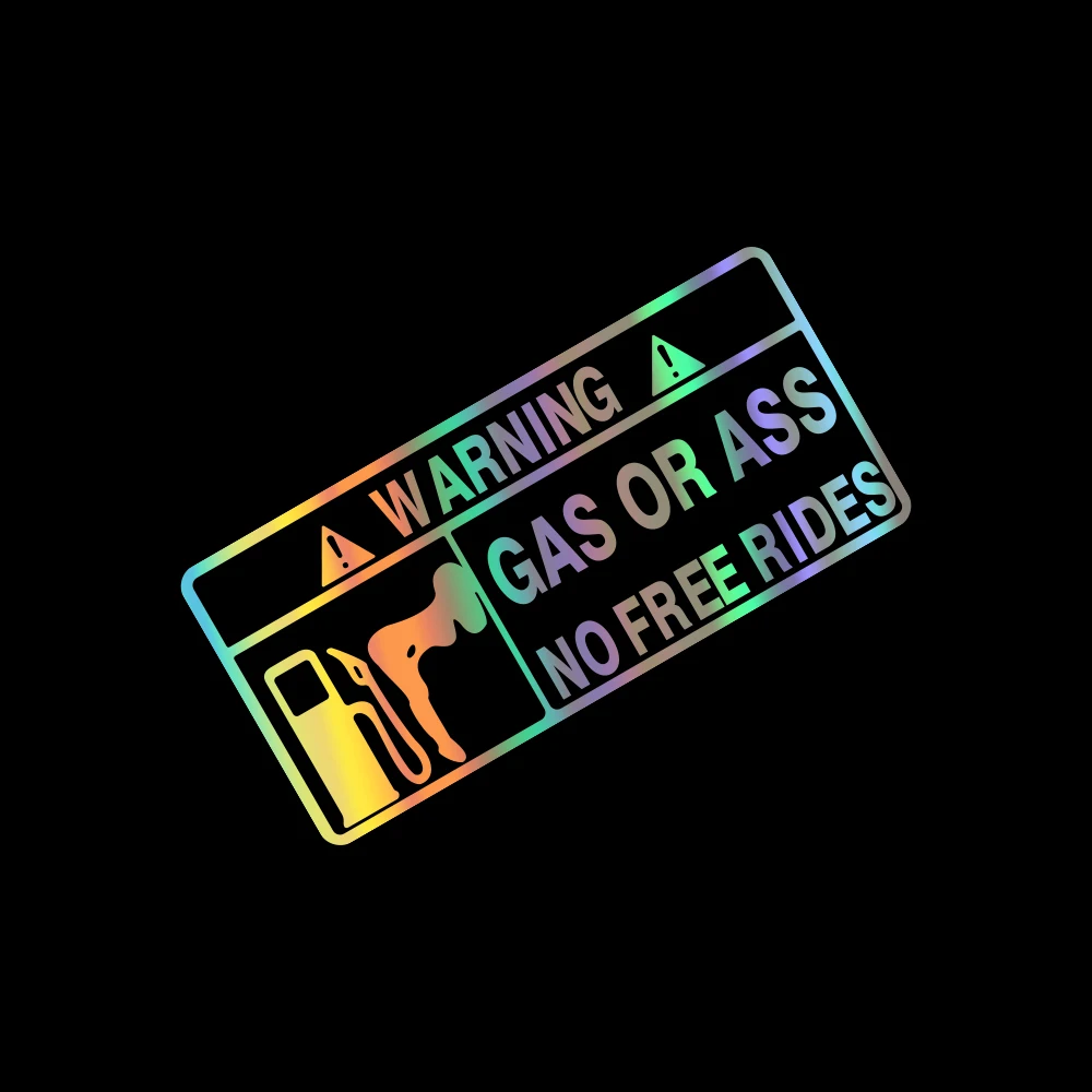 Universal Car Sticke GAS GRASS OR ASS NO FREE RIDE Driving Safety Warning Vinyl Decal Car Styling Personalized Decor Accessories