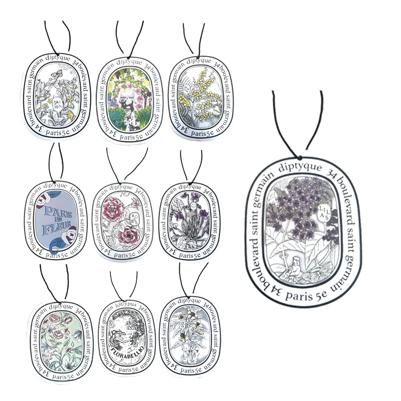 2 Pcs New Car Fragrance Tablets Car Solid Fragrance Car Fragrance Card Pendant Perfume Creative Fragrance Tablets