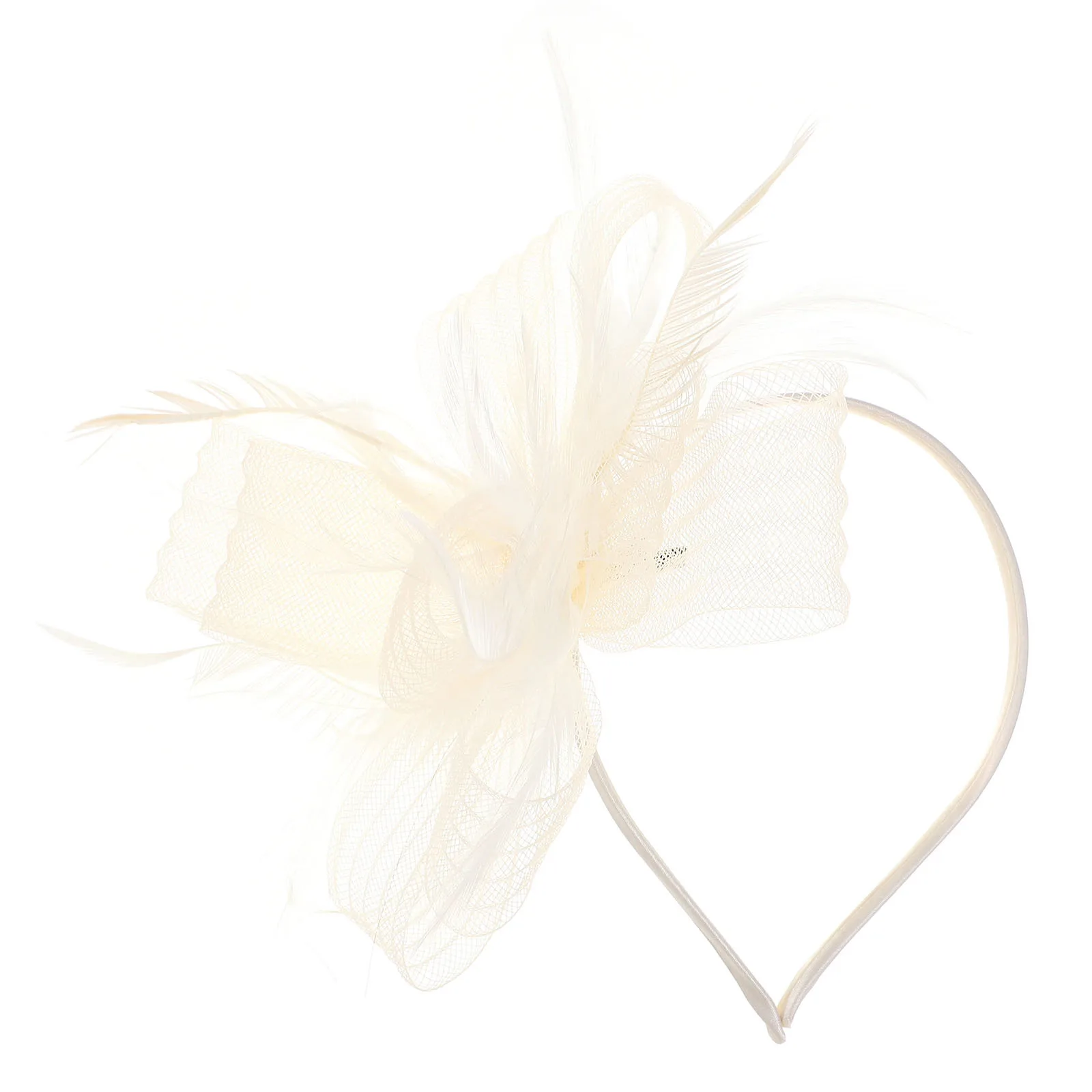 

Retro Mini Hat For Women Lightweight Elegant Fascinator Headband Tea Party Wedding Bridal Banquet Headdress Mesh Plume Hair