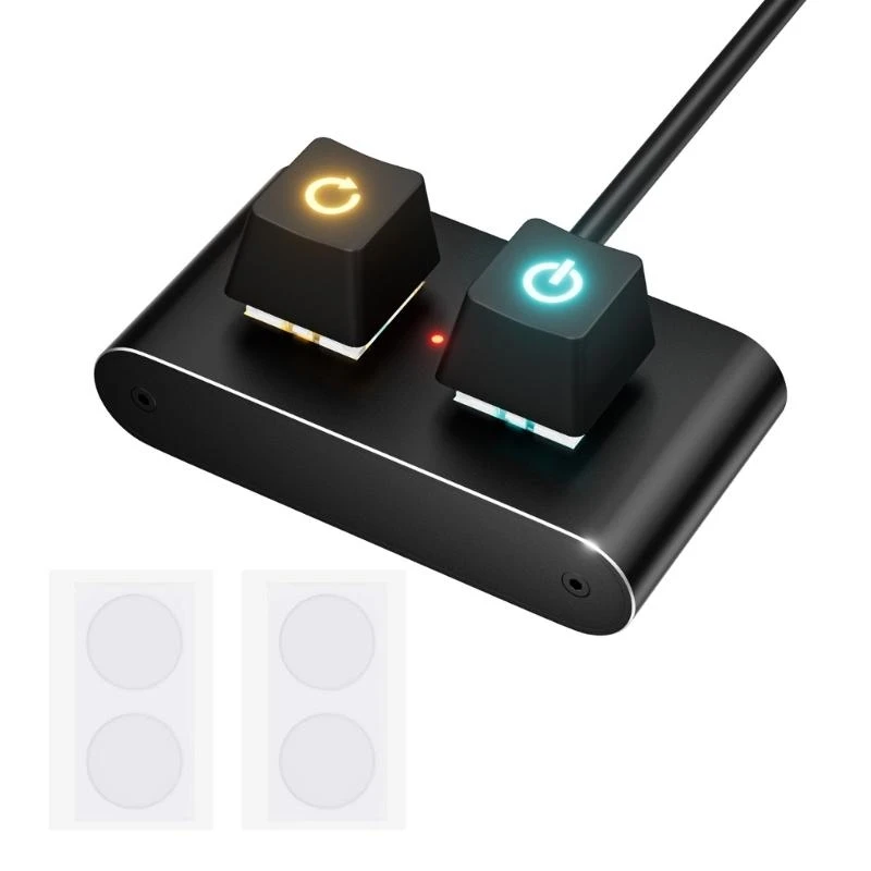 Aluminum External Switches for Desktop Computers LED illuminating Button