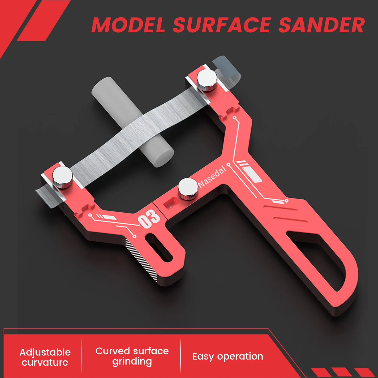 

Naseda Curved Surface Polishing Tool 1.0-15mm Clamping Capacity for Gundam Military Model Making Tools Hobby DIY Craft Accessory