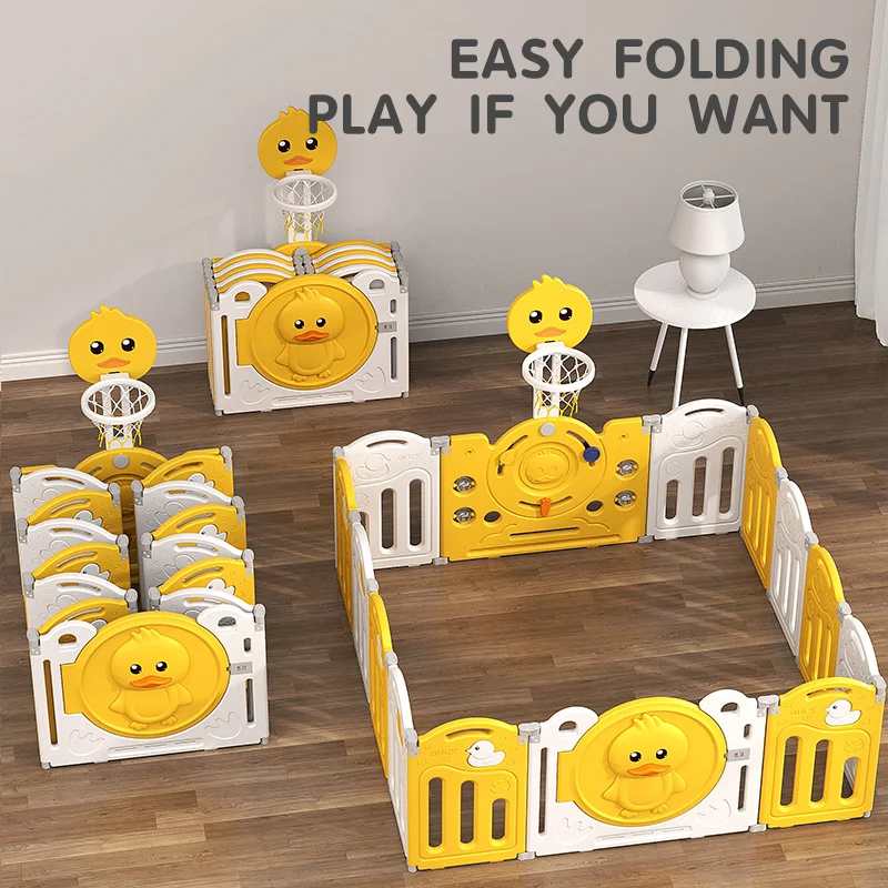 Children's Indoor Foldable Protective Playpen Environmentally Friendly Plastic Play Fence