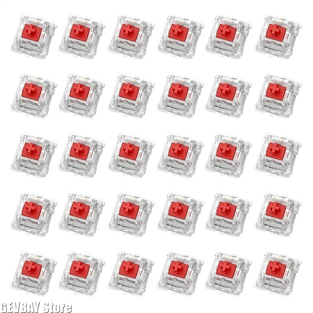 30Pcs Keyboard Switch Keyboard Clicker Key Replacement 2 Metal Pin Tactile Switch for Mechanical Keyboard Gaming Accessories