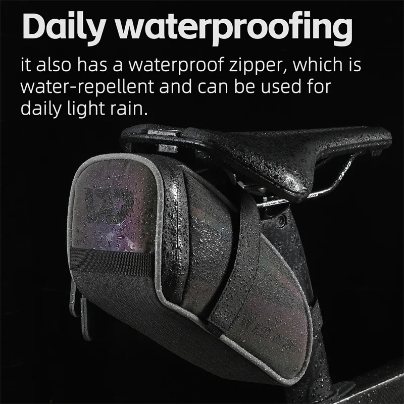 

WEST BIKING Colorful Reflective Bike Saddle Bags MTB Road Bike Under Seat Rear Tool Mesh Bags Lightweight Bicycle Accessories