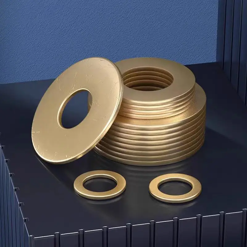 1-100pcs Brass Washer M6 M8 M10 M12 M14 M16 M18 M20 M22 M24 Flat Sealing Gasket for Automotive Industrial Machinery