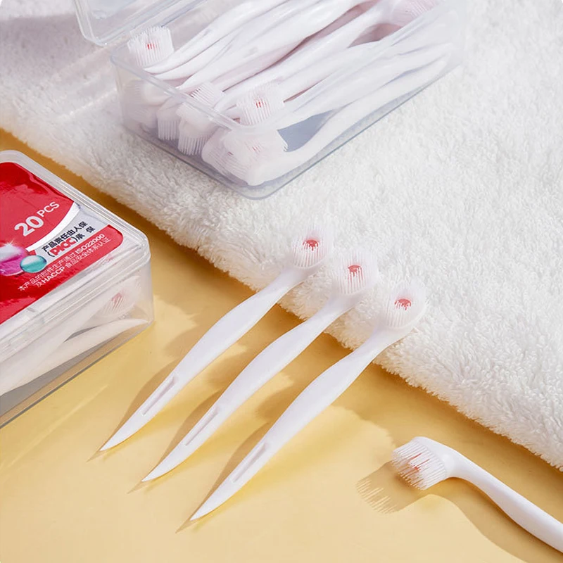 240pcs Disposable Toothbrush Mini Brushes with Toothpaste Exploded Breads Peach Mint Flavor Portable Toothpick Tooth Brush Heads