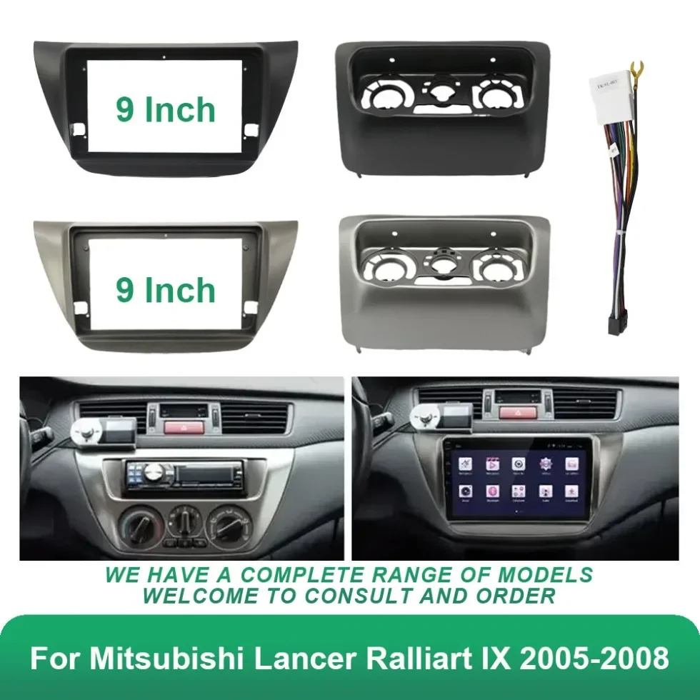 

9 Inch Car Frame Fascia Adapter For Mitsubishi Lancer Ralliart IX GLX Sportback Android Radio Audio Dash Fitting Panel Kit