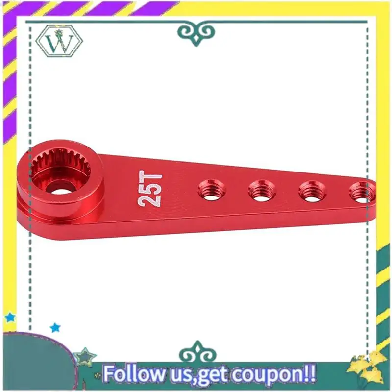 

(New) 4X Alloy WPL1627R Upgrade 25T Metal Steering Arm For WPL RC1:16 Car DIY Red