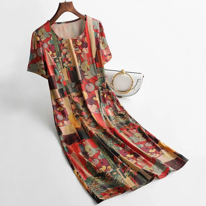 Cotton Floral Dress Bohemian Printed Beach Dress Woman Dress Vestido Femme Robe