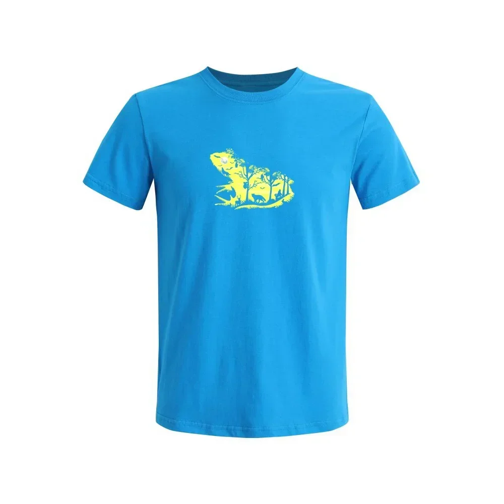 تي شيرت رجالي على طراز الغابة البرية ، تيشيرتات قصيرة الأكمام كبيرة الحجم ، موضة الصيف ، قطن جرافيك