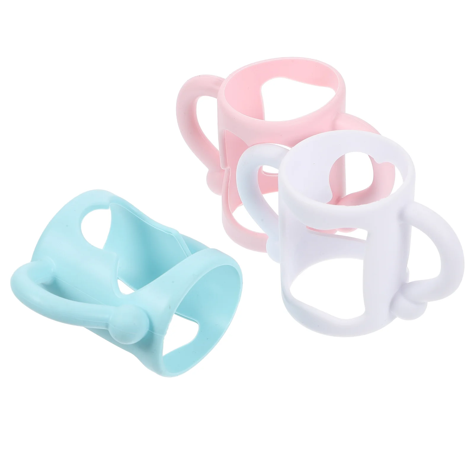 3 Pcs Bottle Handle Feeding Bottles for Toddler Silicone Milk Soft Handles Baby Holder