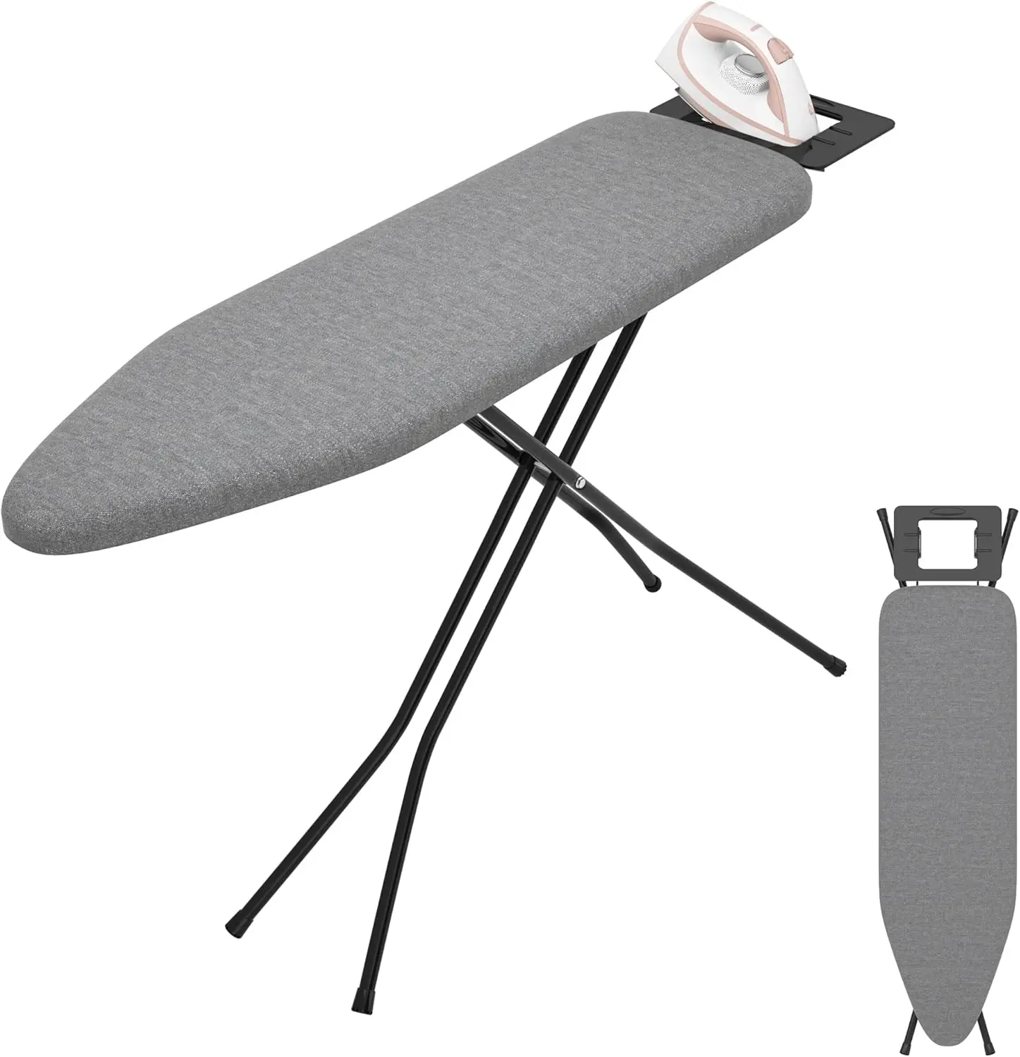 

Гладильная доска с устойчивой подставкой для утюга и 7 регулируемыми уровнями высоты, размер 43' × 13', 4-слойная.