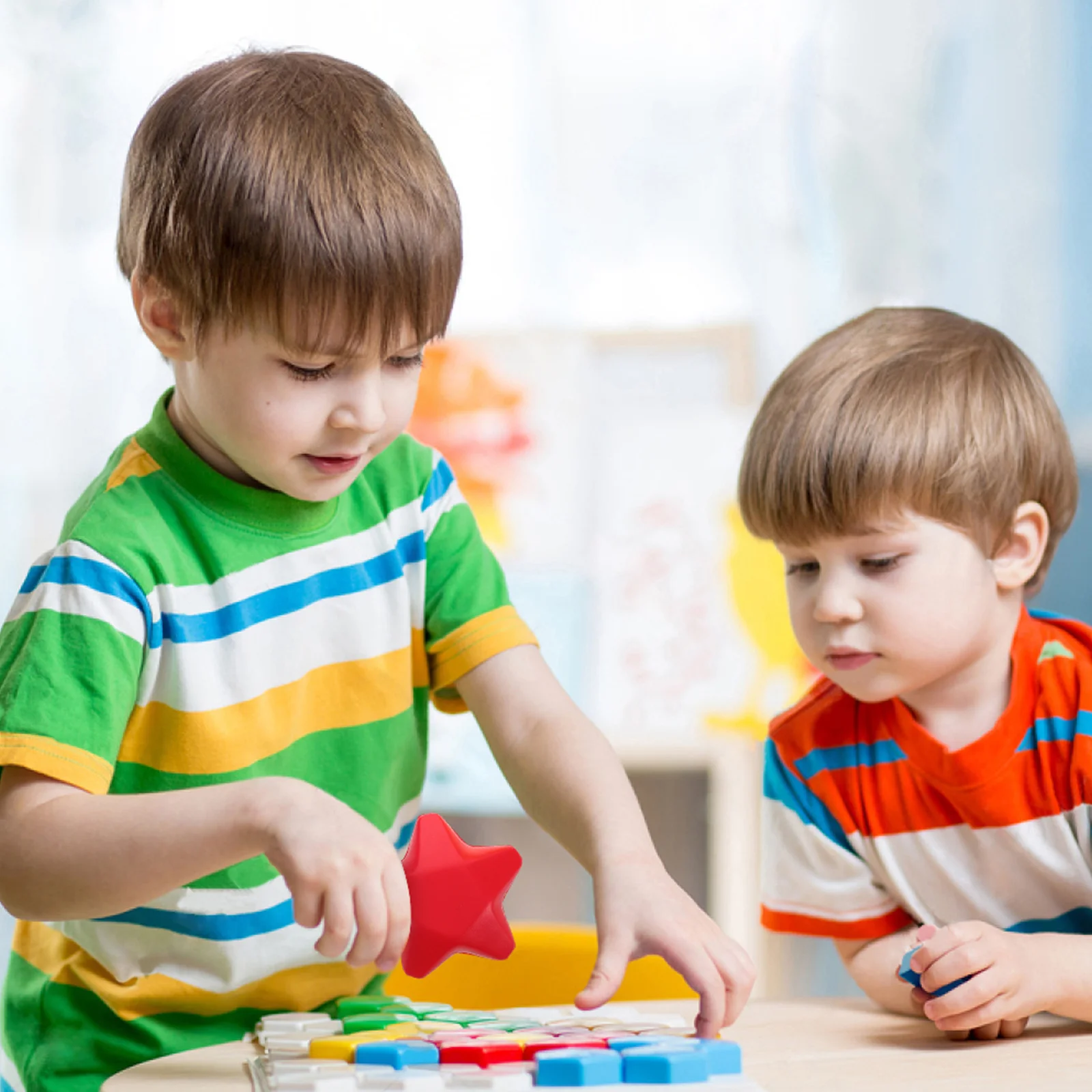 6 قطعة كرة الضغط على شكل نجمة أحمر أصفر أزرق رغوة الضغط الحسي تململ للأطفال البالغين مكتب المدرسة استخدام لطيف اسفنجي مكافحة القلق #5