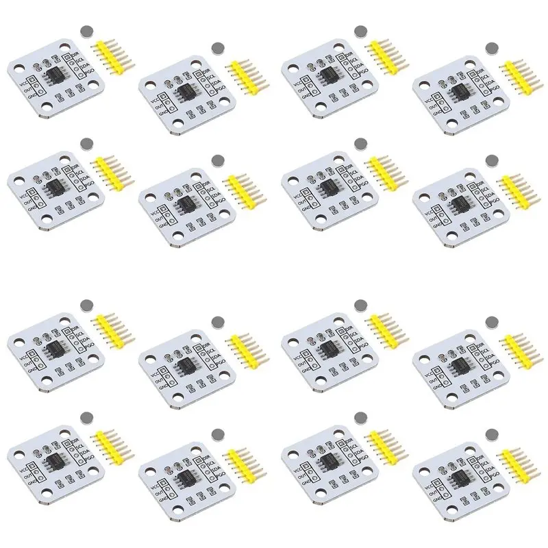 

Магнитный датчик угла Y43A-16Pcs AS5600, модуль измерения угла магнитной индукцией, 12-битный, высокоточный