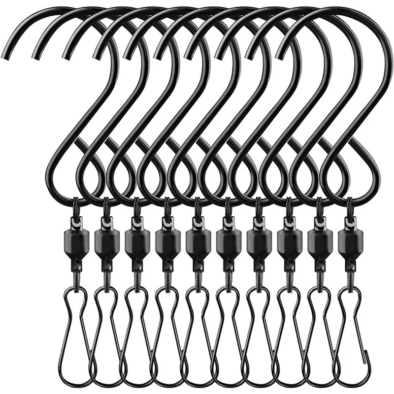 30Pcs Stainless Steel Swivel Clip Hanging Hook For Wind Chimes Bird Feeder Solar Light