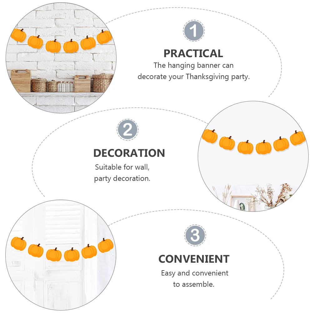 

1 pc Thanksgiving Party Pumpkin Premium Paper Hanging Decor For Photo Props Backgrounds Birthday Thanksgiving Decorations Party
