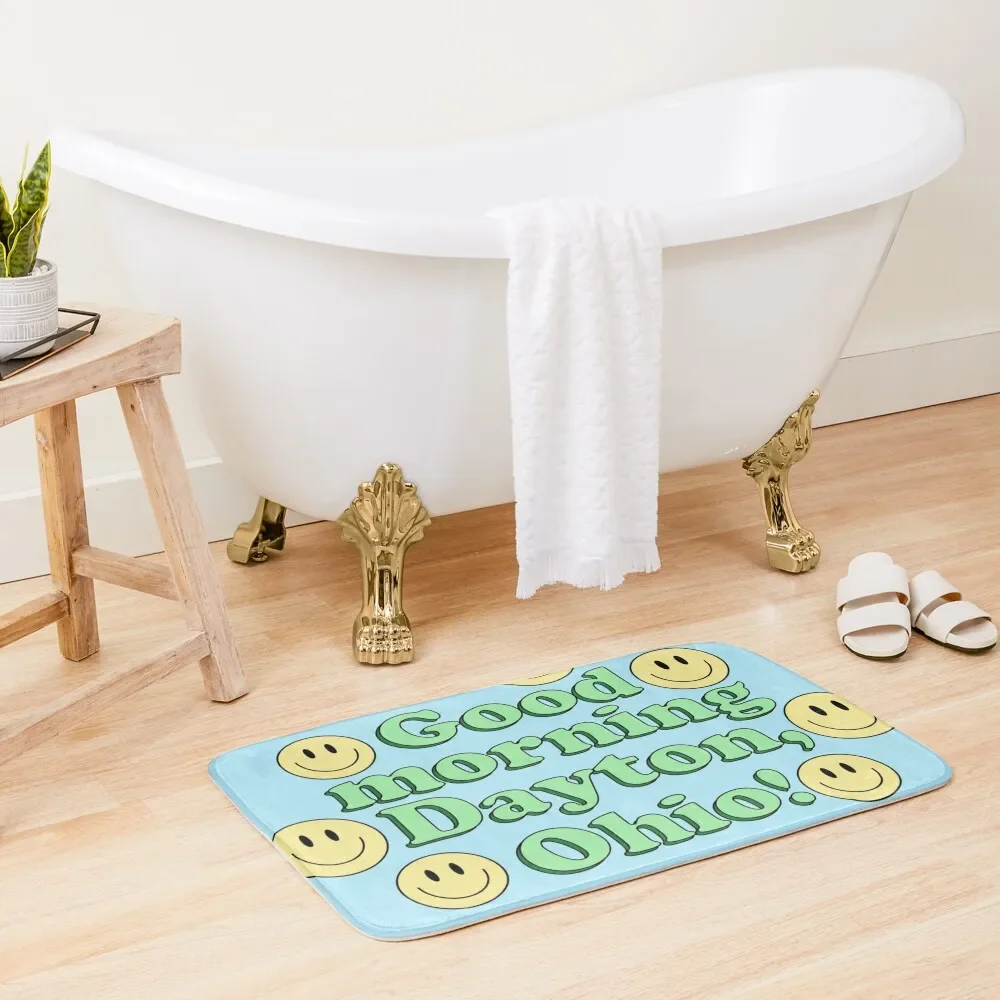 

Good Morning Dayton Ohio Bath Mat For Hallway On The Floor Rugs Living Room Non Slip Carpet Mat