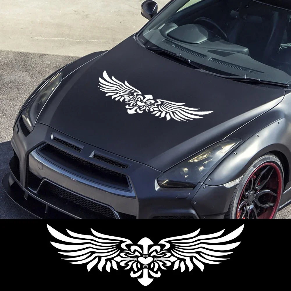 Pegatinas para capó de coche, alas de Ángel 3D impermeables, decoración de vinilo DIY para capó, carrocería, puerta, ventanas, accesorios de estilo automático, 70x22cm