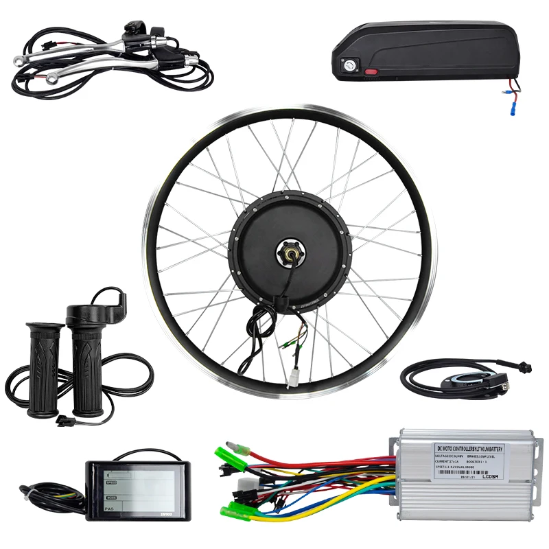 1500W Motor Wheel 48V 500W 1000W Ebike Kit Front/Rear Hub Motor 350W 36V E Bike Motor 26 Inch LCD Electric Bike Conversion Kit