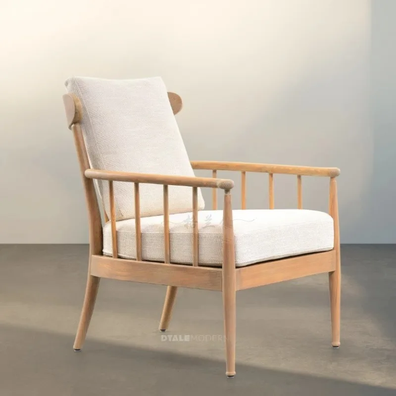 

Simple Wooden Living Room Chairs Garden Nordic Modern Ergonomic Living Room Chairs Balcony Relax Poltrona Postmodern Furniture