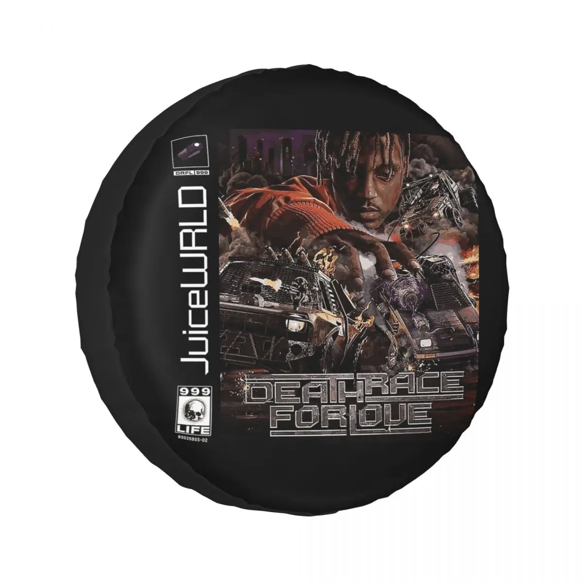 

Custom JuiceWrld Death Race Love Wall Spare Tire Cover for Car Pajero 4x4 Wheel Protector Covers 14" 15" 16" 17" Inch