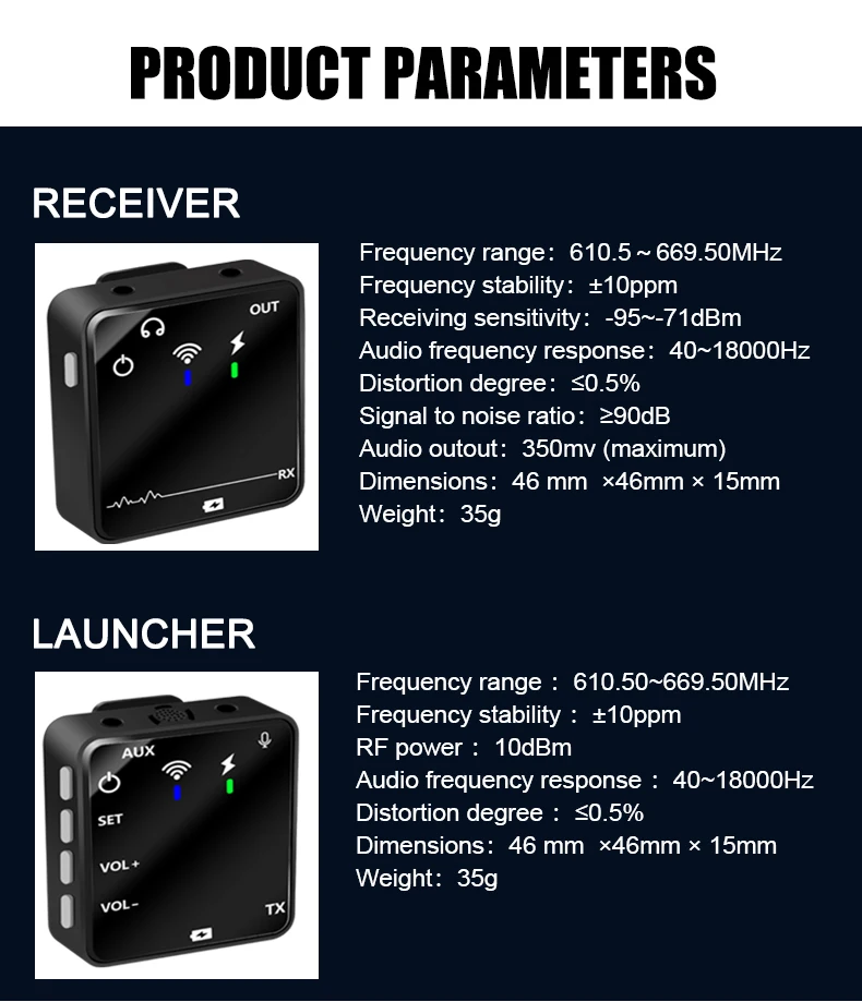 Zehn Artikel TLF Xtuga CMX3 Smartphone-System mit kompaktem kabellosem Lavalier-Mikrofon für den Konferenzgebrauch im Großhandel