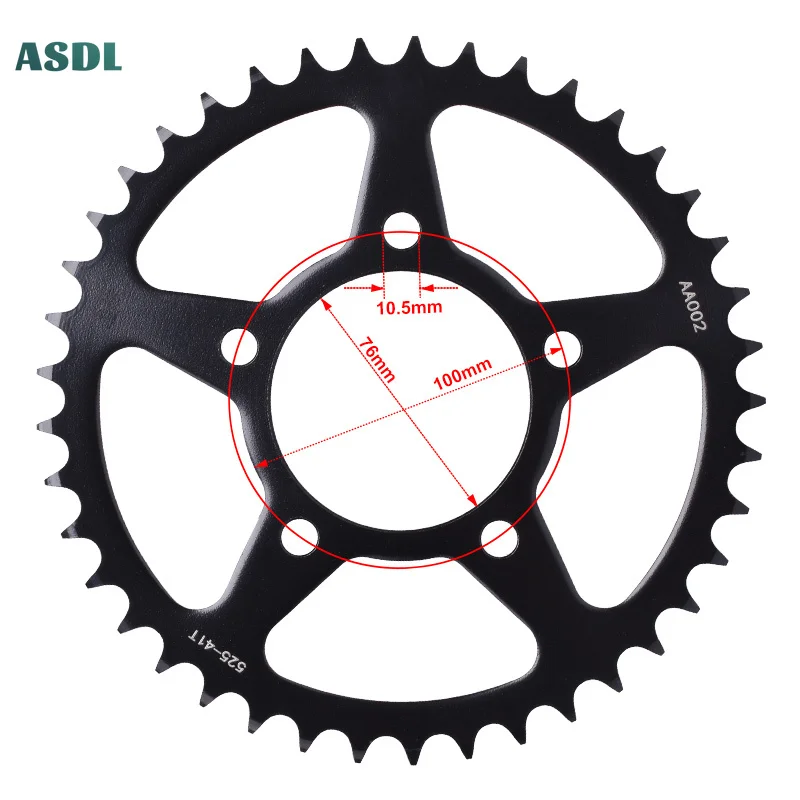 525 41T 16T Motorcycle Front and Rear Sprocket Carburized Steel for Benelli TRE899 K 900 1000 Tornado 1130 Century 1130 TNT R160