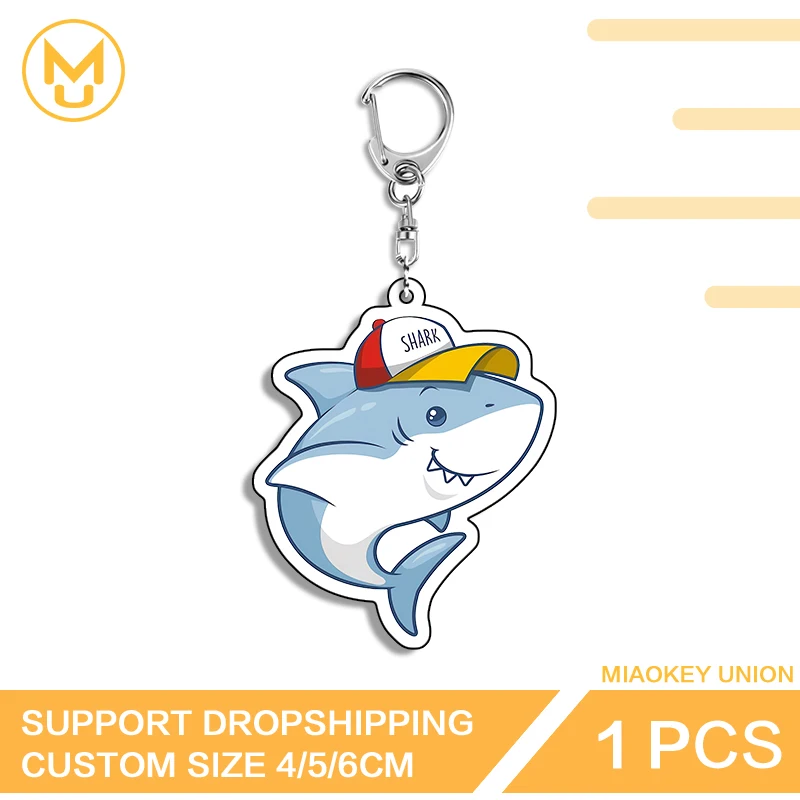 Shark Lovely Animal Artistic Photo Keychain Key Chains Hot Selling Interesting Edgy Q Edition For Car Backpacks Handbags Wallets