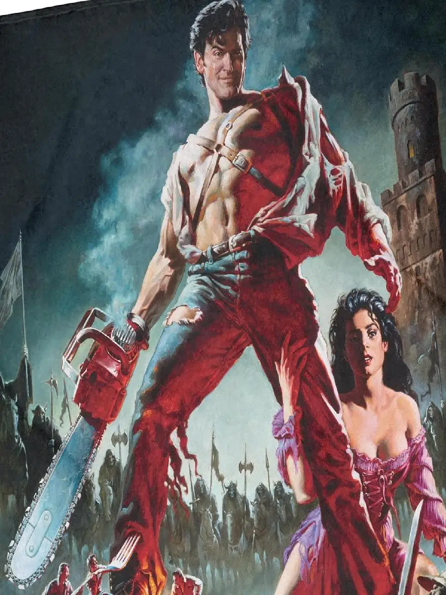 بطانية MGM Army of Darkness Horror فائقة النعومة والمحبوبة من الصوف لراحة مريحة