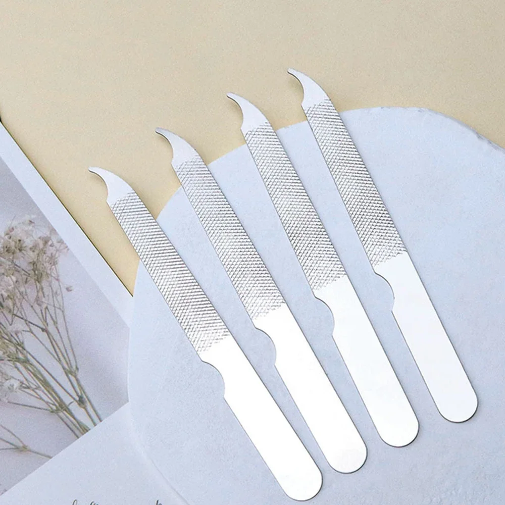 10 ชิ้น Dual - ด้านสแตนเลสสตีลเล็บไฟล์ชุดนิ้วเท้าเล็บขัด Sprouts ไฟล์และบัฟเฟอร์เล็บเครื่องมืออุปกรณ์เสริม