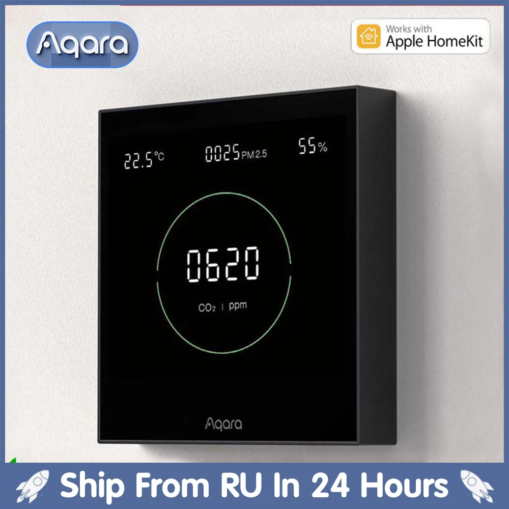 Original Aqara Air Quality Monitor Panel S1 Omni Directional Air CO2 PM2.5 Temperature Humidity Monitoring For Homekit APP