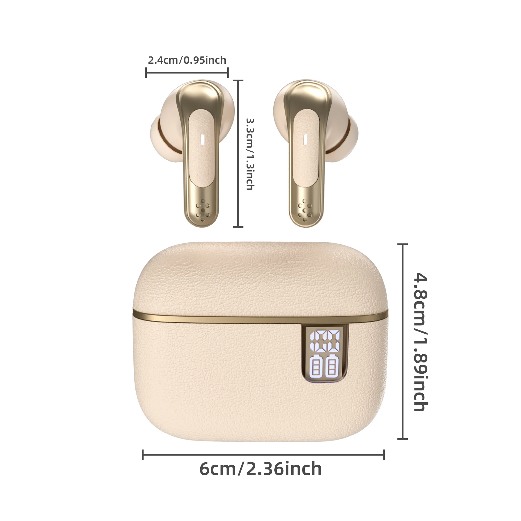 جديد TWS سماعة لاسلكية تعمل بالبلوتوث سماعة رأس رياضية محمولة مع إلغاء الضوضاء الذكي ENC لهاتف iPhone/Samsung/Xiaomi