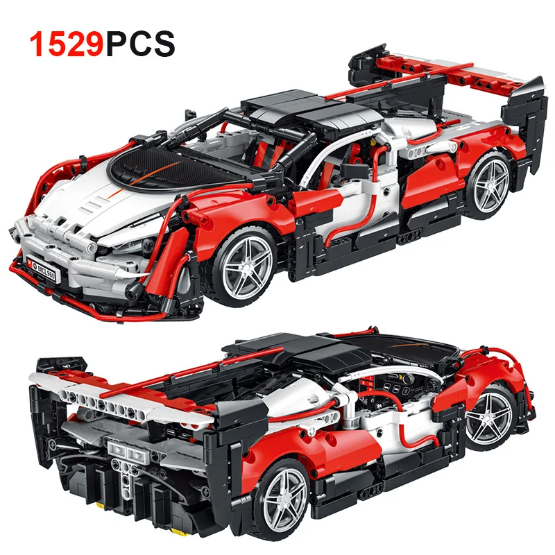 1529pcs Mork Technical McLarened Sabre Super Racing Car Building Blocks Model MOC Kit Bricks Toy for Kid Boys Gifts 023010