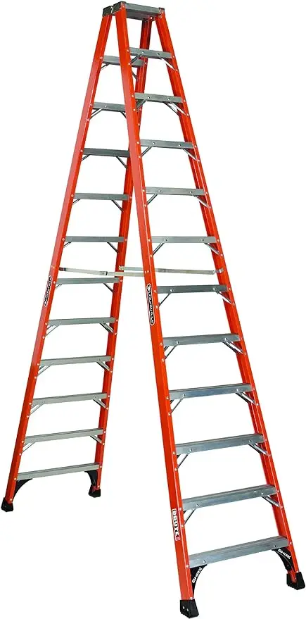 FM1412HD Step Twin Stepladder, 12-Feet