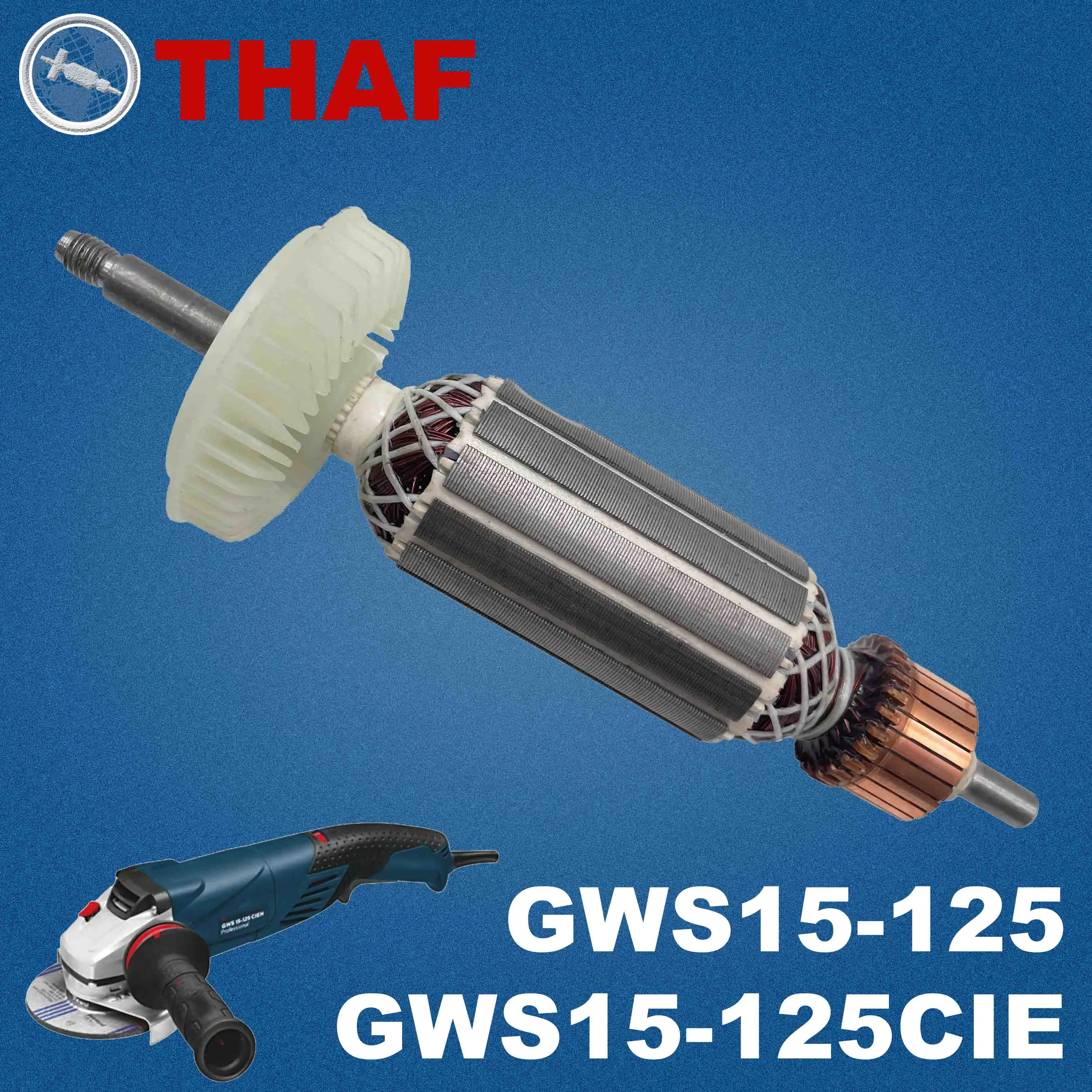 AC 220V 240V GWS15-125CIE Armadura Rotor Stator Field para BOSCH Amoladora Angular Repuestos GWS 15-125 CIE