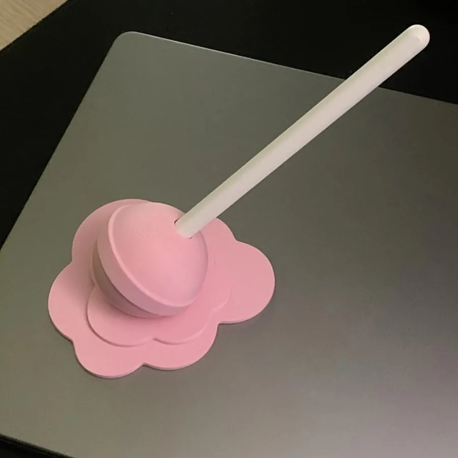 1pc Melting Lollipop Shaped Apple Pen Holder, Apple Pen Clip, Touch Pen Organizer, Creative Desktop Storage Rack