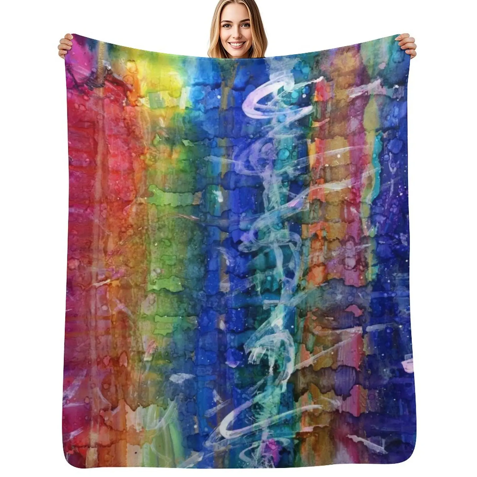 

Stages abstract Throw Blanket Loose Flannel Fabric manga Flannels Blankets