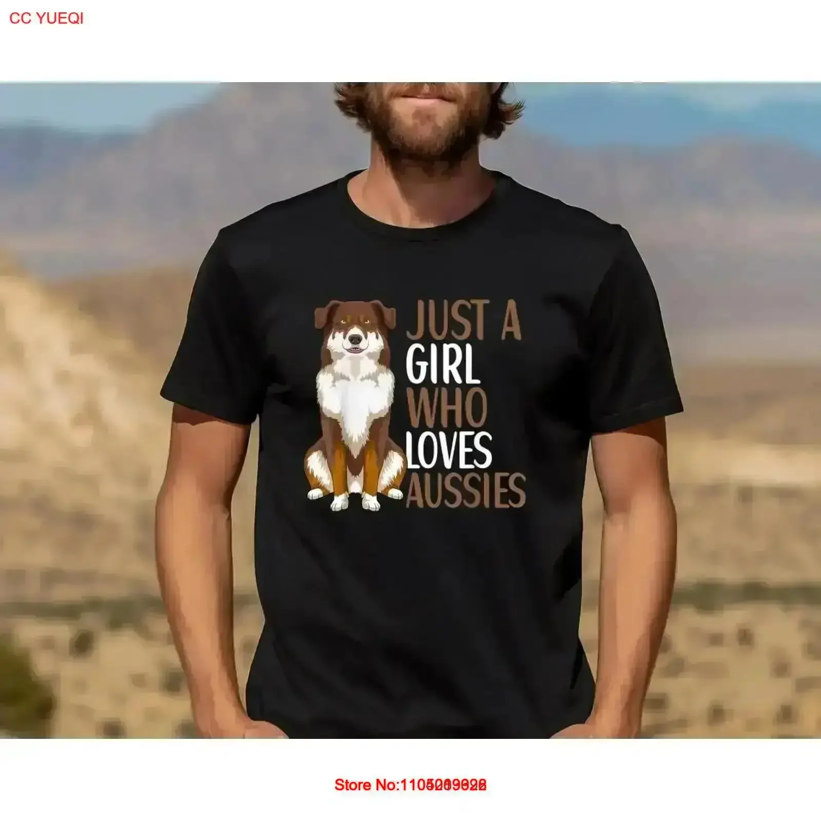 

Australian Shepherd Dog Aussie Owners Girls T Shirt vintage Washed streetwear graphic fashion Casual Top For Everyday Wear