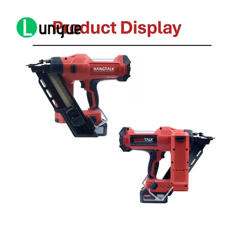 20V 4.0AH Brushless Cordless Nail Gun Wireless Handheld Automatic Nailing Machine High Efficiency Wood Frame Furniture Tool