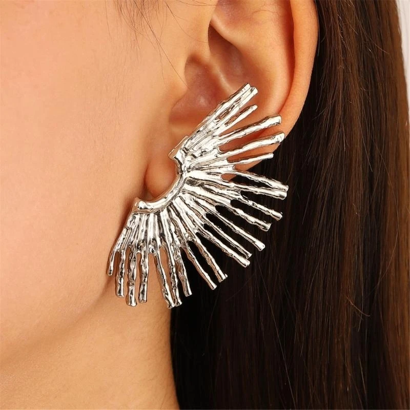 

Fashionable Ear Studs Exaggerated Earrings Semicircular Line Earrings Elegant Ear Jewelry Alloy Material for Daily Party