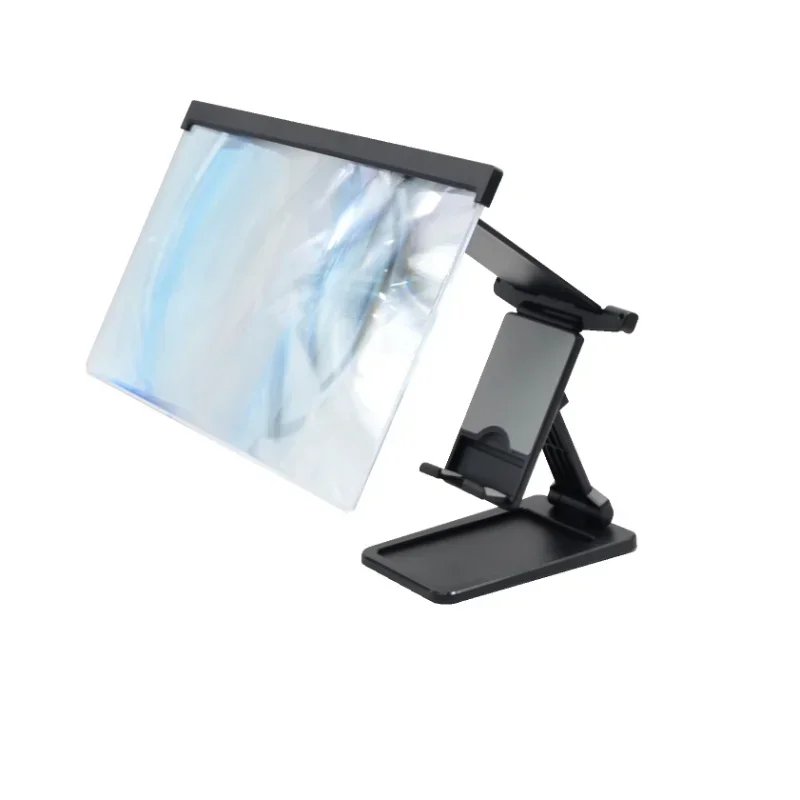 Mobile Phone Screen Projection Amplifier 12 Inch 3D Smartphone Desktop Bracket Universal Cellphone Screen Magnifier Holder