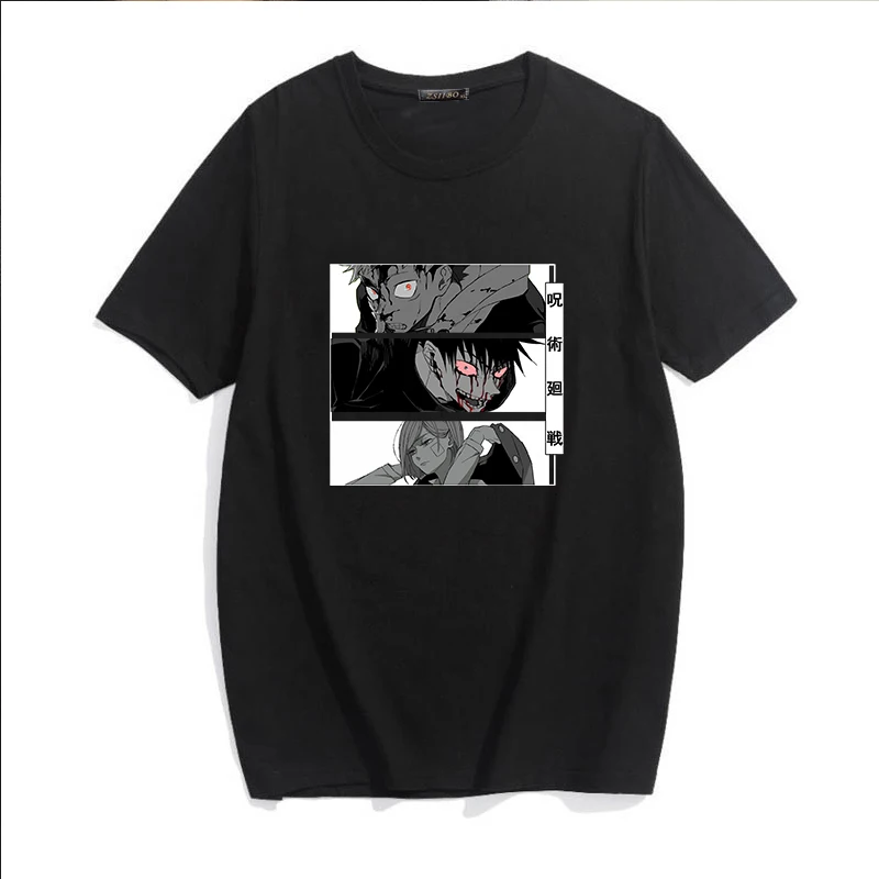 Anime Jujutsu Kaisen Satoru Gojo Printed Plus Size Tshirt Men Women Hot Manga T-shirts Harajuku Comfortable Unisex T Shirt